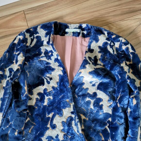 Bakchic Eyes of Nedjma Floral Brocade Velvet Wrap Jacket Blazer - Picture 5 of 12